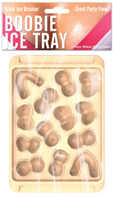 Boobie Ice Tray 2 Pack – Fun Assorted Silicone Ice Tray Set Beige Party Supplies